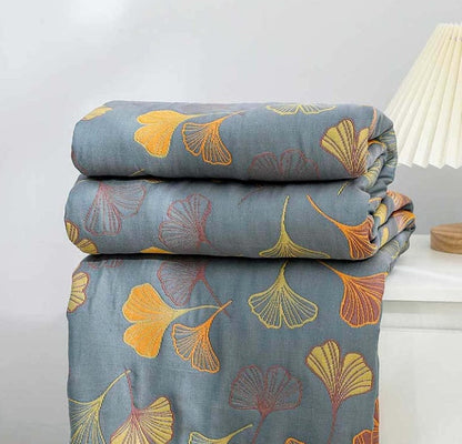 Ginkgo Leaf omkeerbare quilt deken