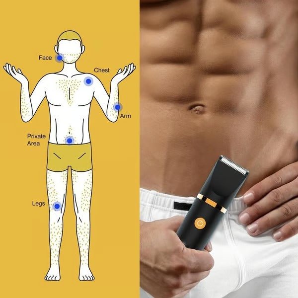 SHAVTRIQ 3-in-1 waterdicht lichaam- en intiem scheerapparaat