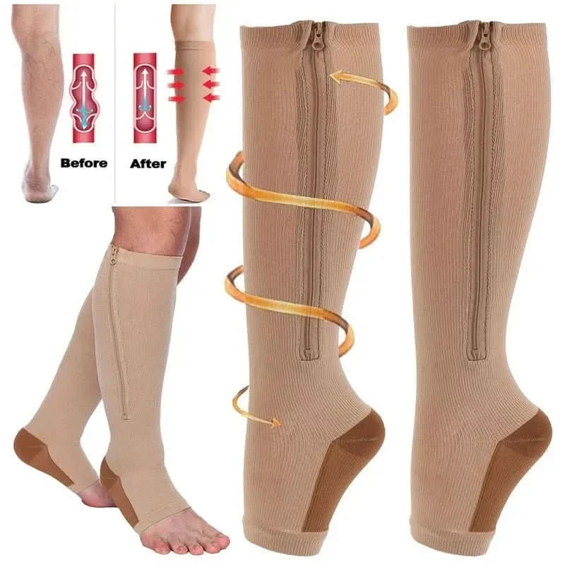 CirculaRelief compressiekousen met rits