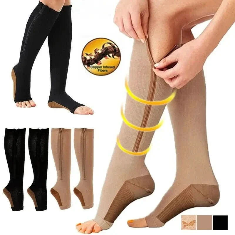 CirculaRelief compressiekousen met rits