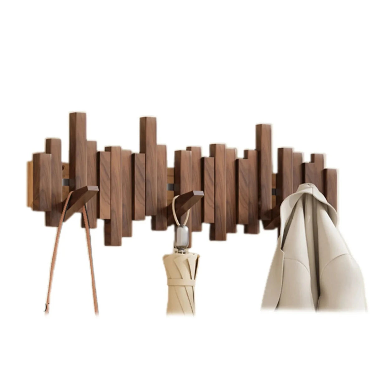 Odior houten wandkapstok in pianotoets-ontwerp