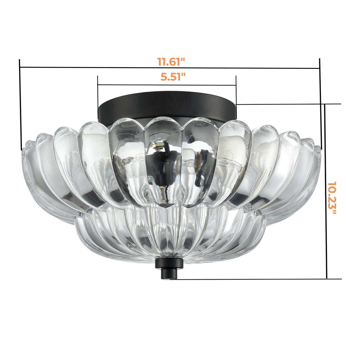 SMD Living vintage glazen plafondlamp