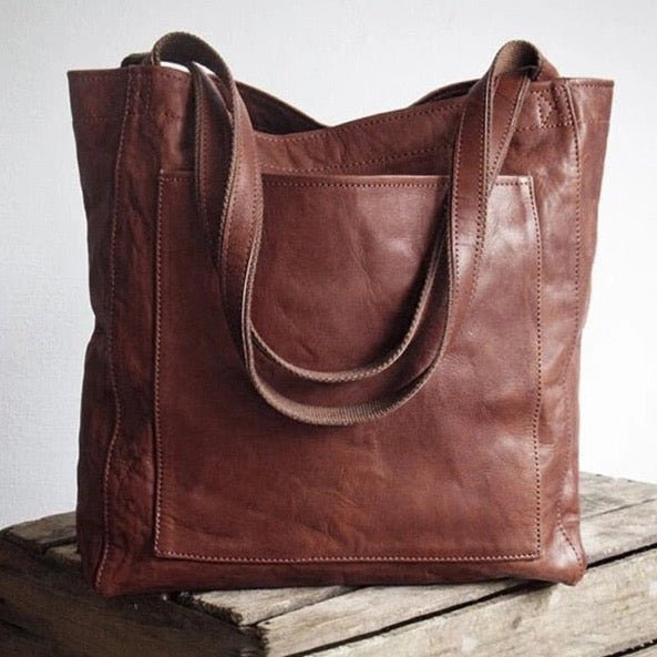 Luxe leren tote dames schoudertas