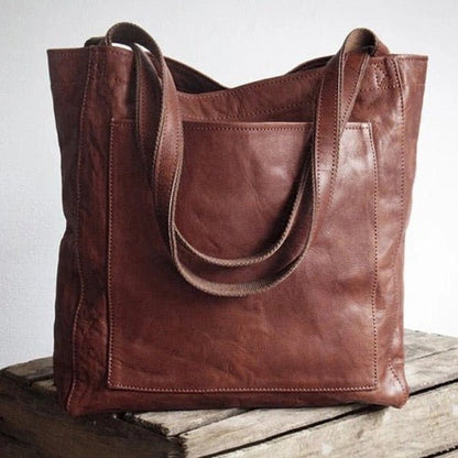 Luxe leren tote dames schoudertas