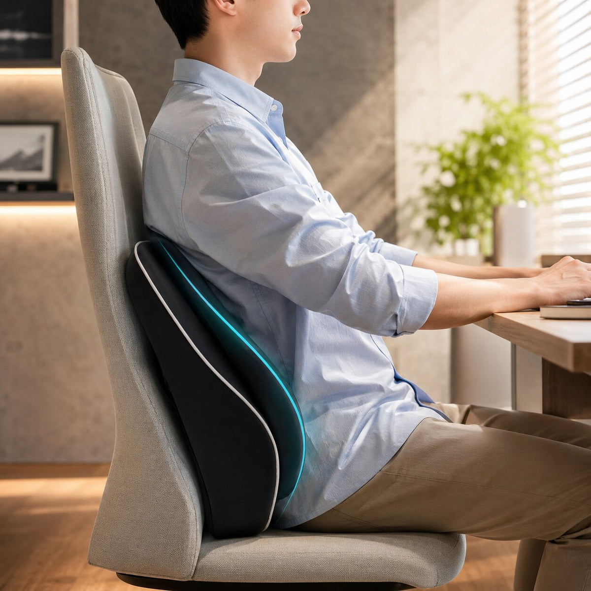 Ergonomisch rugsteun kussen met memoryfoam