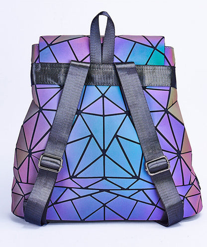 Reflecterende kleurveranderende geometrische dames rugzak