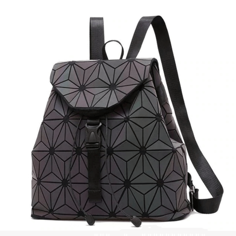 Reflecterende kleurveranderende geometrische dames rugzak