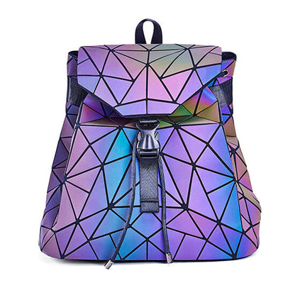 Reflecterende kleurveranderende geometrische dames rugzak
