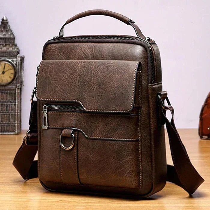 Randel leren laptoptas