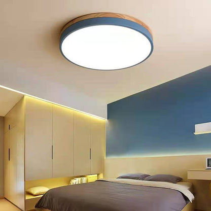 Lumio houten ronde LED plafondlamp