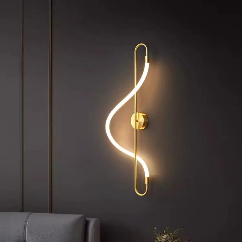 ALUGOLD moderne gouden LED wandlamp