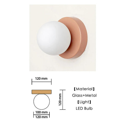 Lumio Scandinavische wandlamp met glazen kap
