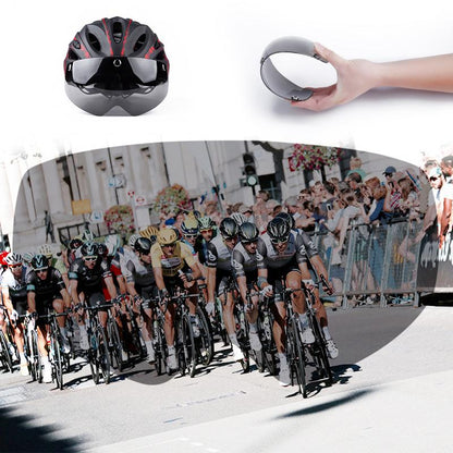 Marnix fietshelm met vizier en LED-achterlicht
