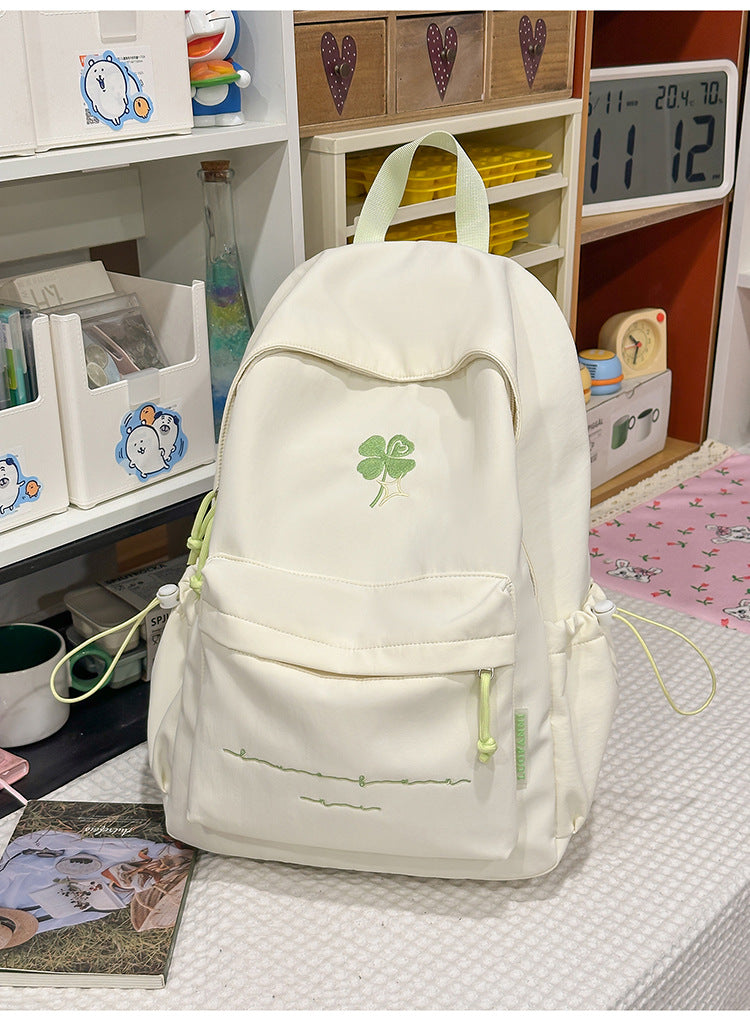 Geborduurde nylon schoolrugzak