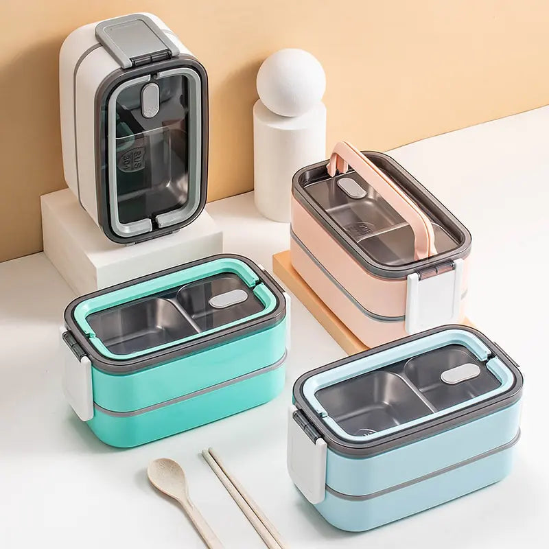 MealMate 2-laagse RVS bento lunchbox