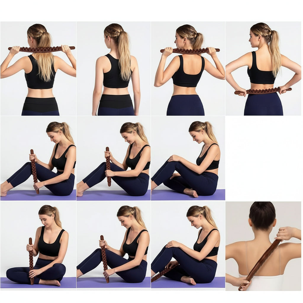 THERAWOOD houten Gua Sha massagestaaf