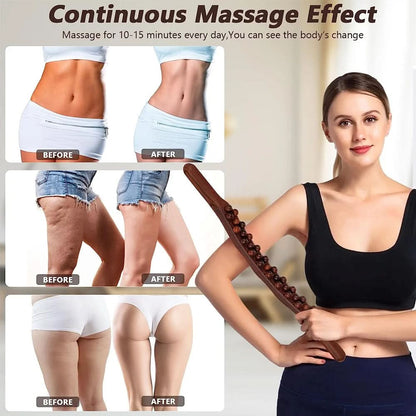 WOOLEASE houten Gua Sha massagestaaf