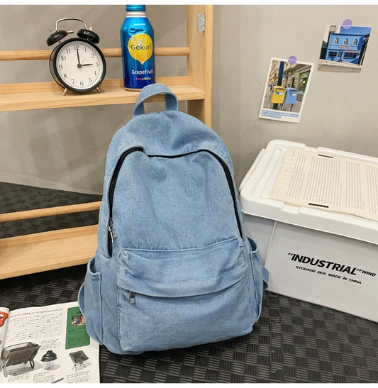 Nico denim rugzak met laptopvak