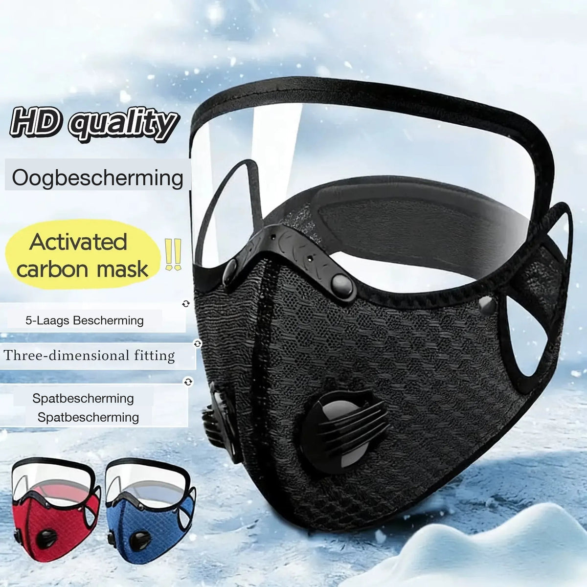 AirGuard herbruikbaar koolstoffilter masker