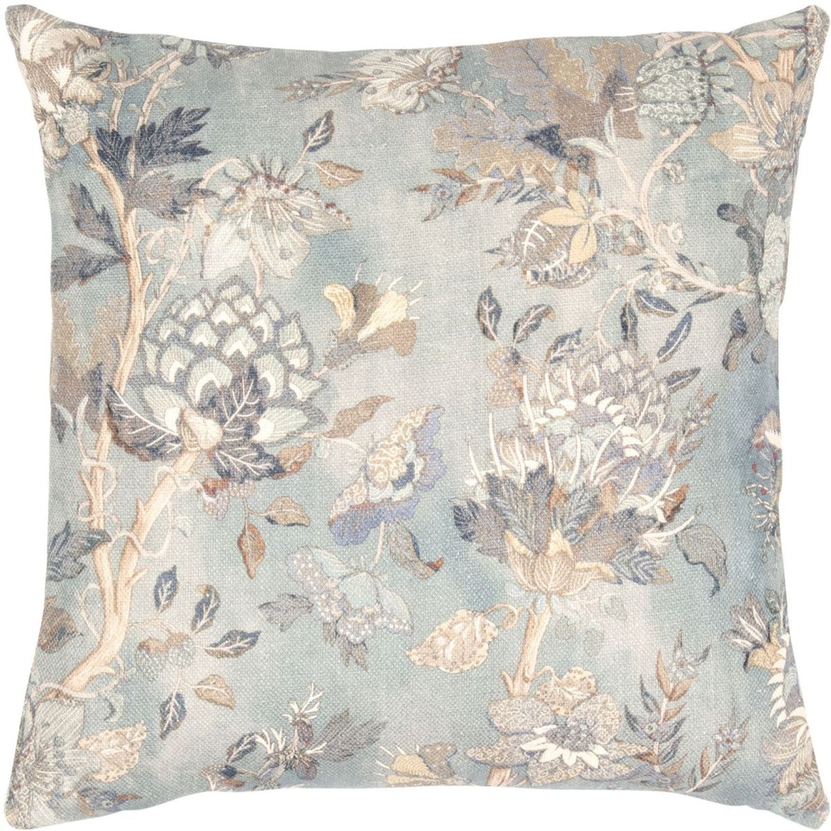 Linnen kussenhoes met bloemenprint