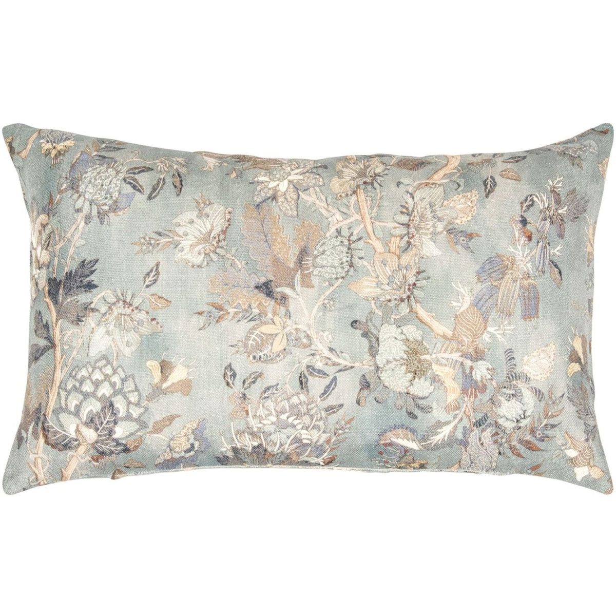 Linnen kussenhoes met bloemenprint