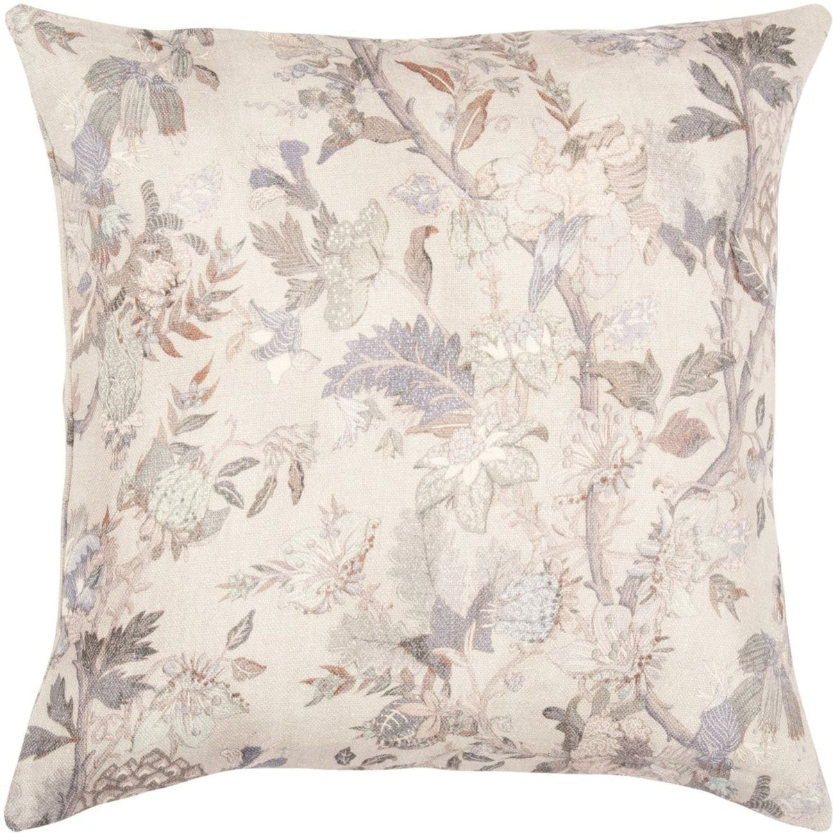 Linnen kussenhoes met bloemenprint