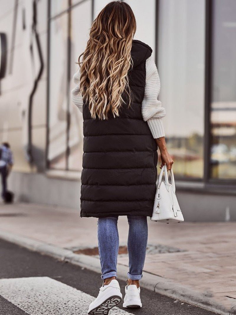 Livia knielange dames bodywarmer