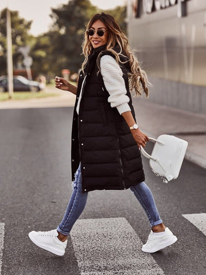 Livia knielange dames bodywarmer