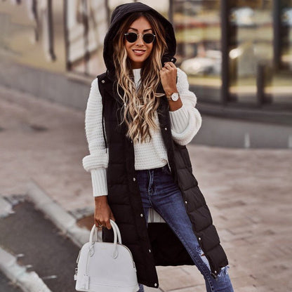 Livia knielange dames bodywarmer