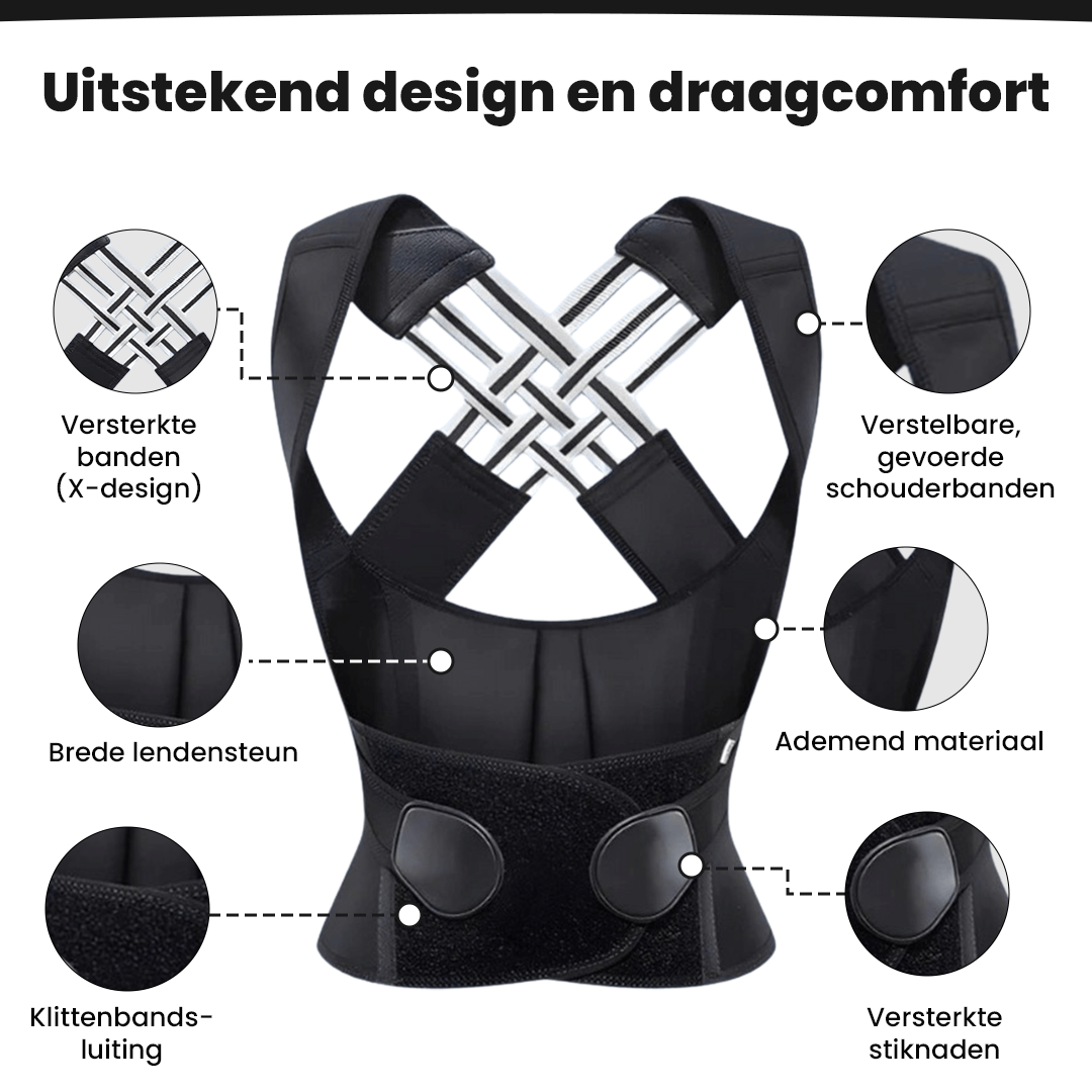 PostureMate rug- en schouderondersteuning