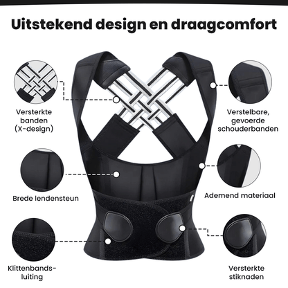 PostureMate rug- en schouderondersteuning