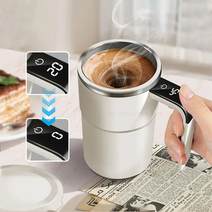 Draagbare zelfroerende koffiebeker