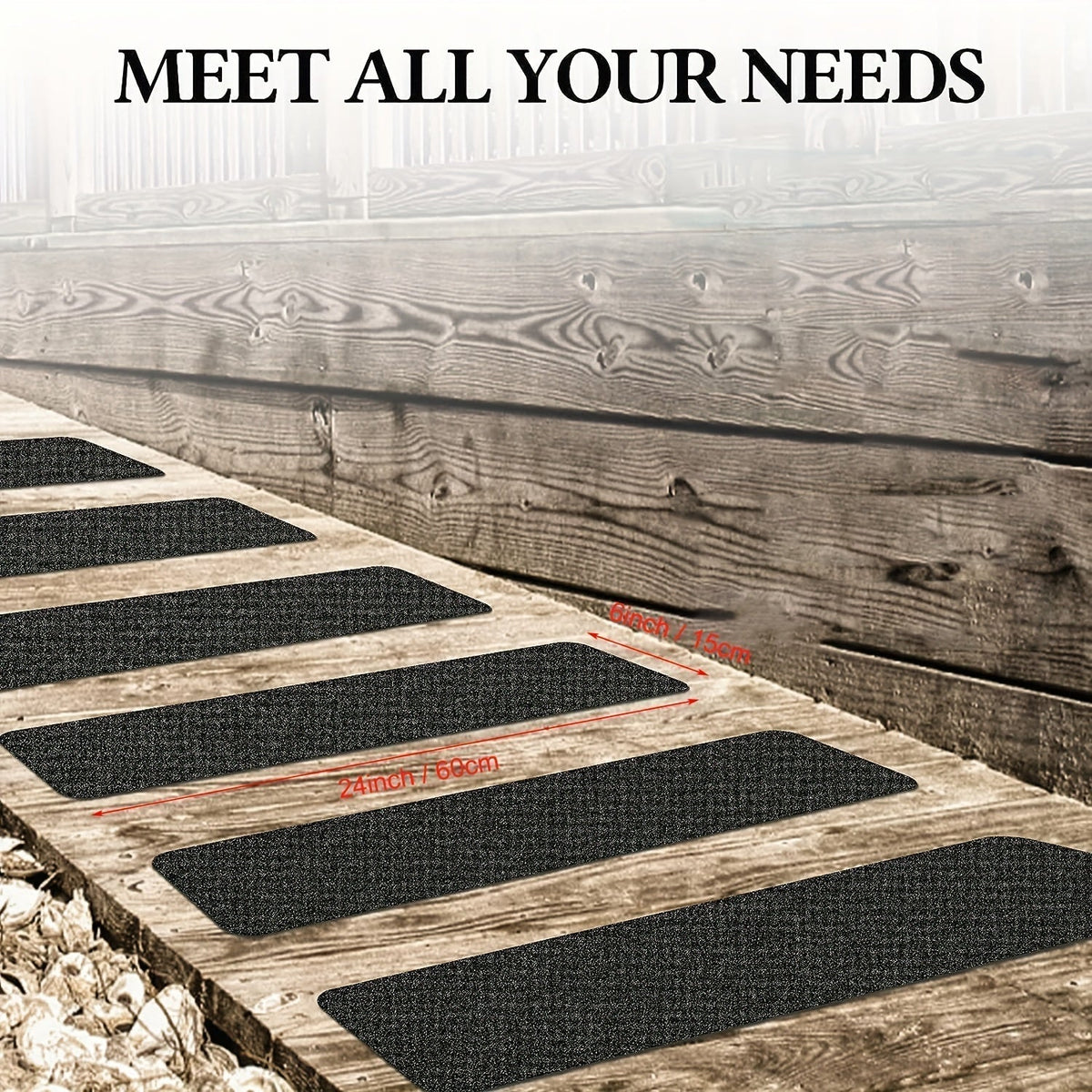 Rein zelfklevende antislip traptreden