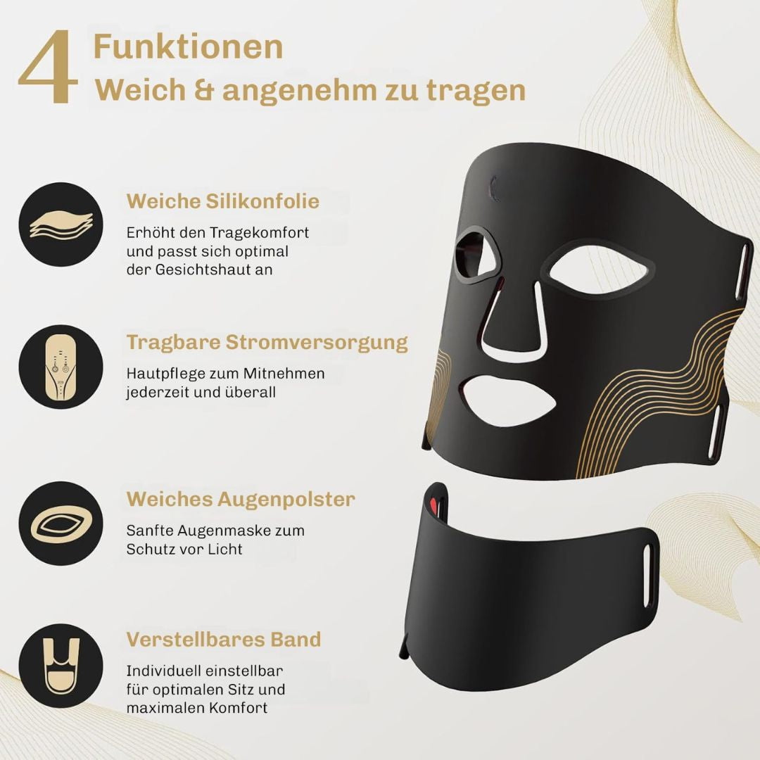 HautGlow LED gezichtsmasker met roodlichttherapie