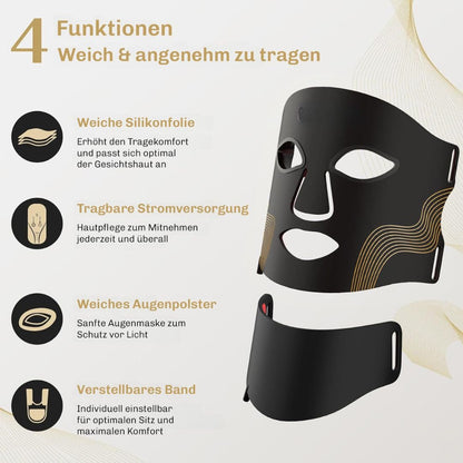 HautGlow LED gezichtsmasker met roodlichttherapie