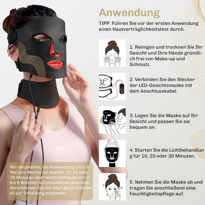 HautGlow LED gezichtsmasker met roodlichttherapie