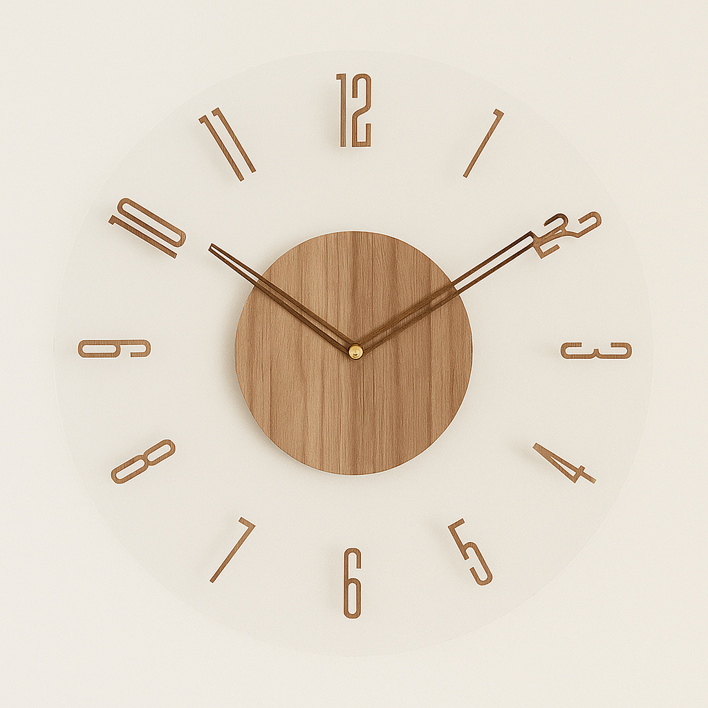 Odior Scandinavische houten wandklok