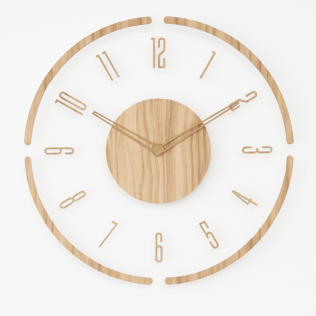 Odior Scandinavische houten wandklok