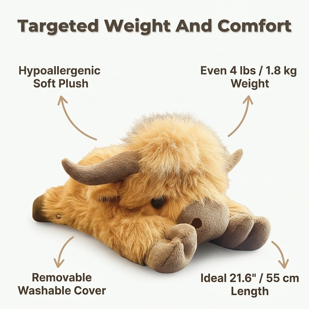 Anti-Stress Schotse Hooglander knuffel