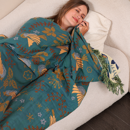 Scandinavische katoenen deken omkeerbaar plaid