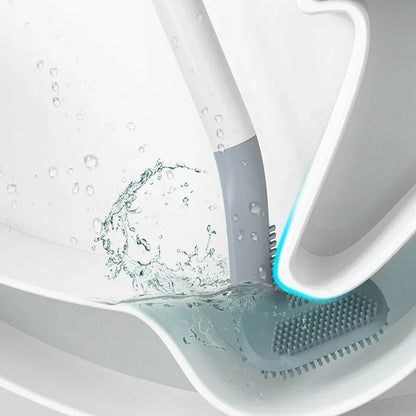 Flexibele toiletborstel met wandhouder