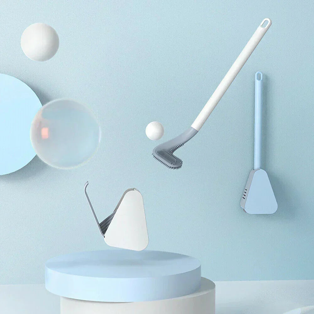 Flexibele toiletborstel met wandhouder