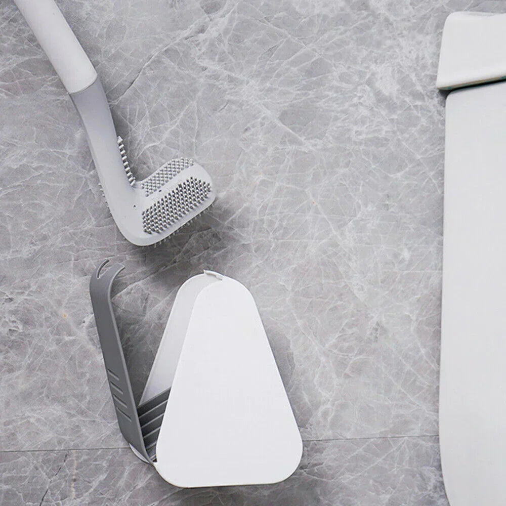 Flexibele toiletborstel met wandhouder
