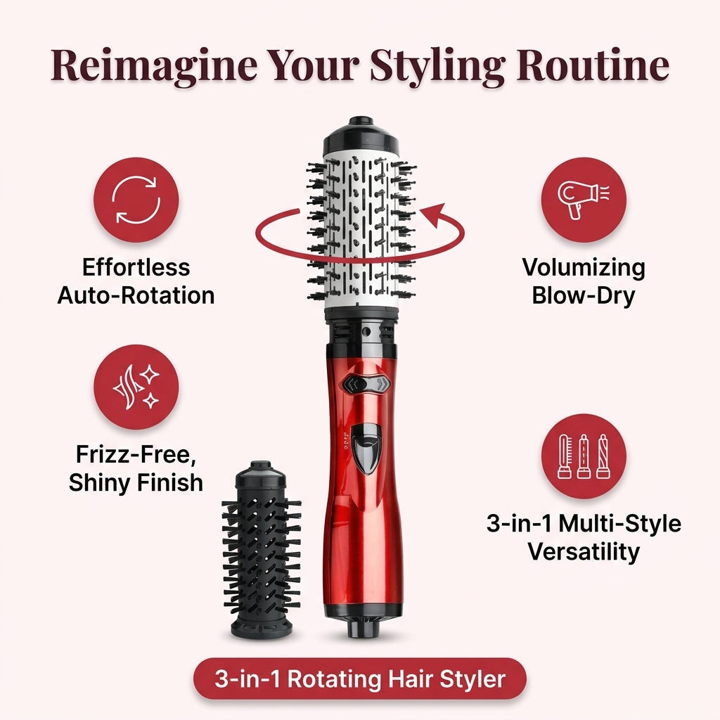 3-in-1 Roterende Haarstyler