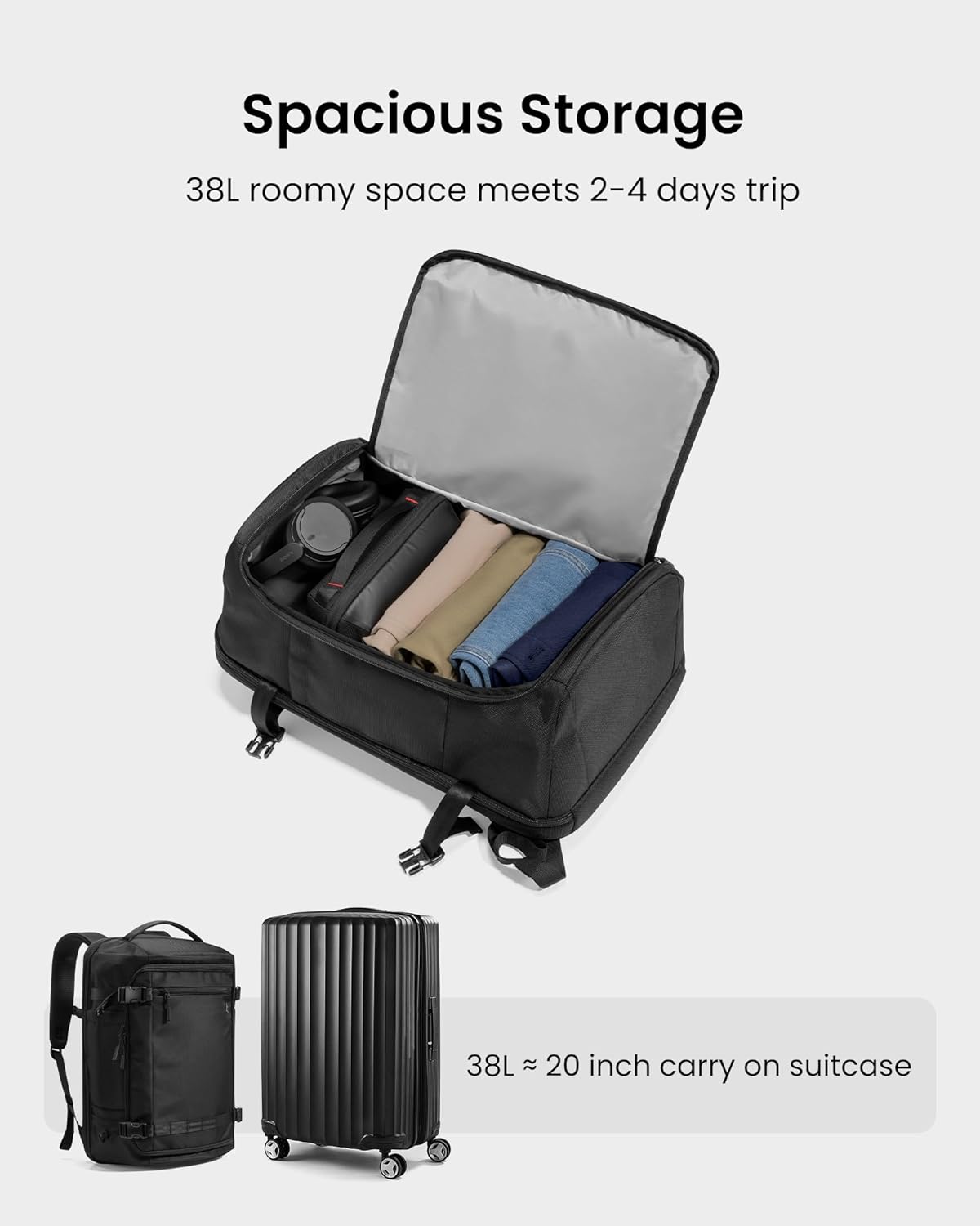 TSA Handbagage Reisrugzak 38L