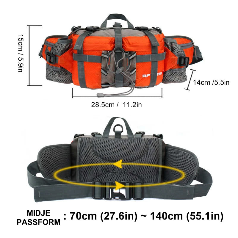 Ton nylon heuptas voor wandelen