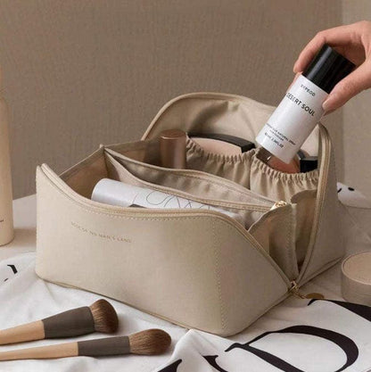 Jeecey lederen make-up tas