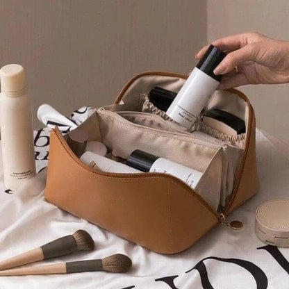 Jeecey lederen make-up tas