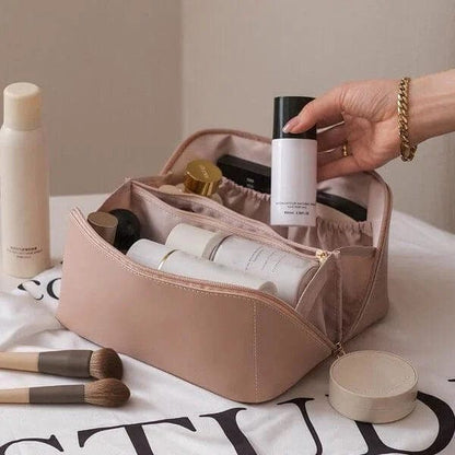 Jeecey lederen make-up tas