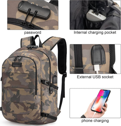 Anti-diefstal laptop reisrugzak met USB-poort